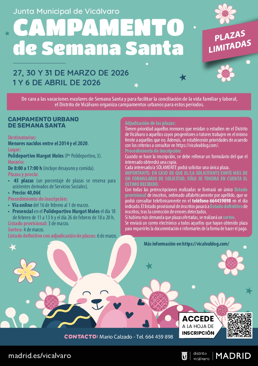 Vicálvaro - Campamento Urbano Semana Santa 2026