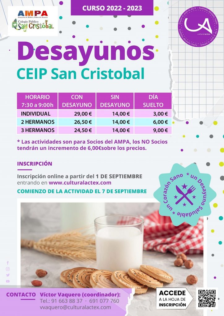 Desayunos San Cristóbal - Cultural Actex